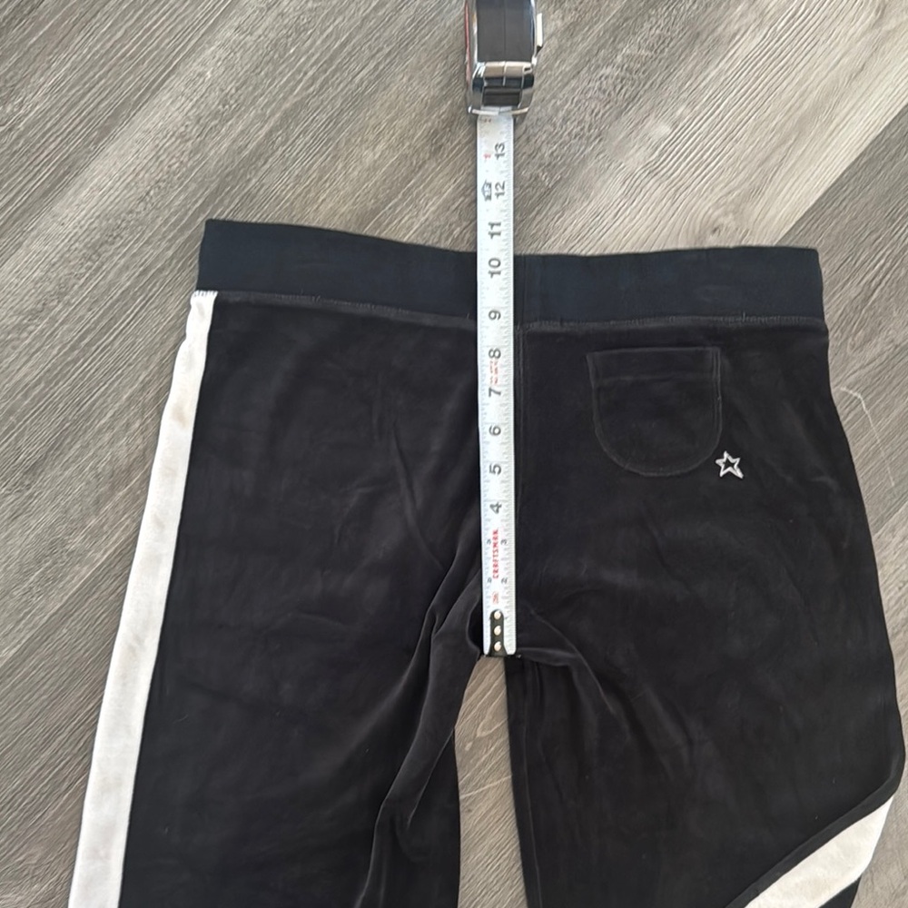 J.Lo Black and White Velour Matching Track Suit with Stripe - Picture 11 of 14